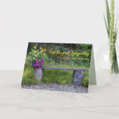 Tieftes Beileid Landschaftliche Blütenpracht Rusti Karte (Vorderseite)
