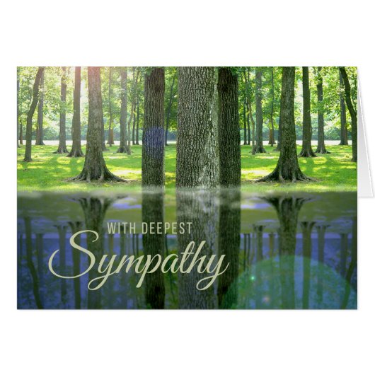 Tieftes Beileid mit serenem Holz und Wasser (Vorderseite (Horizontal))