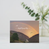 Tieftes Beileid Rainbow Beileidsbekundungen Postka Postkarte (Stehend Vorderseite)