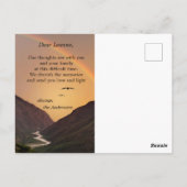Tieftes Beileid Rainbow Beileidsbekundungen Postka Postkarte (Rückseite)