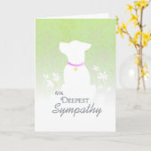 Tieftes Beileid - Sympathiekarte für Hunde Karte (Gelbe Blume)