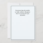 Tieftes Beileid Weiße Wolken Blaue Himmel (Rückseite)