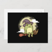 Tieftonästhetischer Frosch mit Rotzunge Postkarte (Vorne/Hinten)