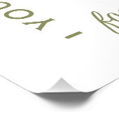 Tieftonkernschmetterling-Pilzgrün Poster (Ecke)