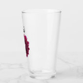 Tiefviolette Dahlienblüte Personalisiert Glas (Links)