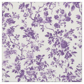 Tiefviolette Floral Toile Stoff (Muster)