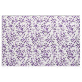 Tiefviolette Floral Toile Stoff (Fat Quarter (45,7 x 55,9 cm))