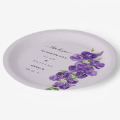 Tiefviolette Veilchen-Papierplatten Pappteller (Schrägansicht)