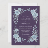 Tiefviolette verlockende Winterhochzeit