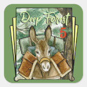 Tiefwald 5 quadratischer aufkleber (Vorderseite)