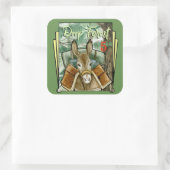 Tiefwald 5 quadratischer aufkleber (Tasche)