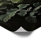Tiefwaldfarn und Pilze, waldmoodig Poster (Ecke)