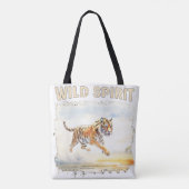 Tieger in Aktion - Wilder Geist Tasche (Rückseite)