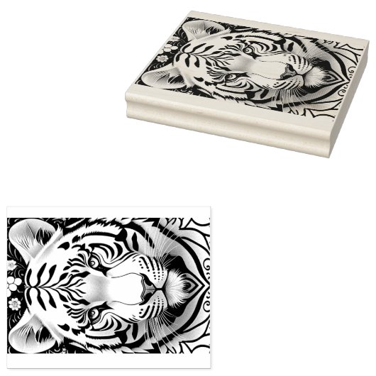 Tiegerkopf Gummistempel (Stempel)