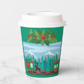 Tiel Merry Christmas Train Pappbecher (Rückseite)