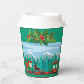 Tiel Merry Christmas Train Pappbecher (Vorderseite)