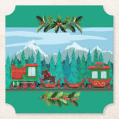 Tiel Merry Christmas Train Untersetzer (Vorderseite)