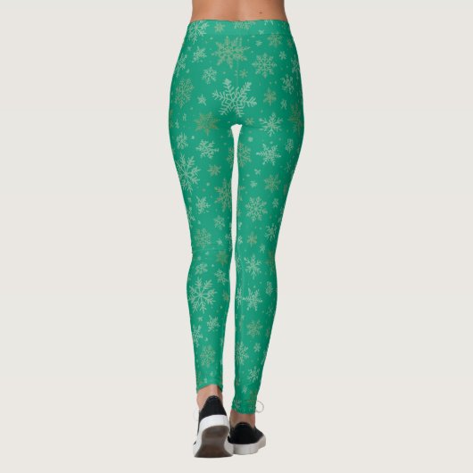 Tiel mit Gold-Schneeflocken Leggings (Rückseite)