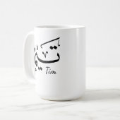 Tieme name in Arabic calligraphy, تيم Kaffeetasse (Vorderseite Links)