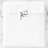 Tieme name in Arabic calligraphy, تيم Quadratischer Aufkleber (Tasche)