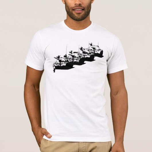Tienanmen Behälter-Mann T-Shirt (Vorderseite)