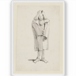 Tiepolo - Karikatur eines Mannes, der einen Overco Aufkleber