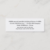 Tier-Abbau-Service Mini Visitenkarte (Rückseite)