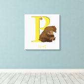 Tier ABC B ist für den Ausdruck "Bärencanvas" best Leinwanddruck (Insitu (Holzboden))