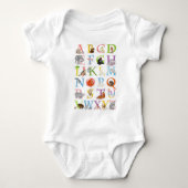 Tier ABC Baby Bodysuit Baby Strampler (Vorderseite)