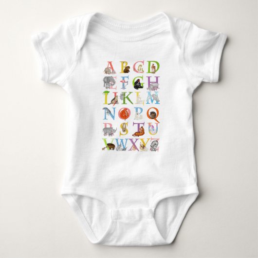 Tier ABC Baby Bodysuit Baby Strampler (Vorderseite)
