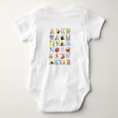 Tier ABC Baby Bodysuit (blaue Version) Strampler (Rückseite)
