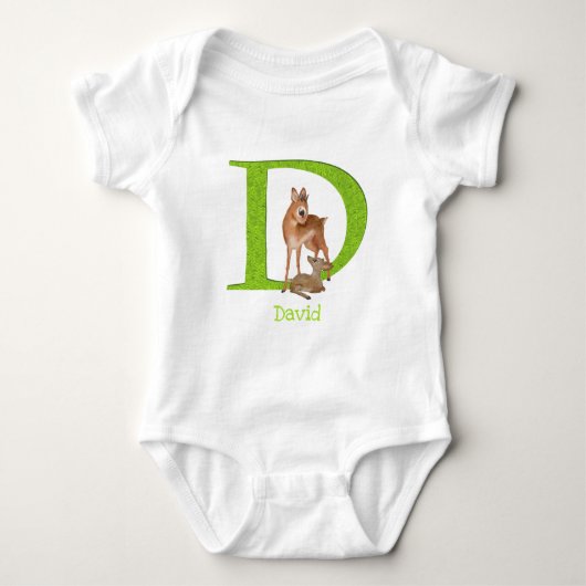 Tier ABC D ist für Dik-Dik-Baby-Bodysuit Baby Strampler (Vorderseite)