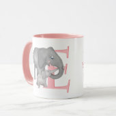 Tier ABC E ist zur Tasse von Elefanten bestimmt (Vorderseite Links)