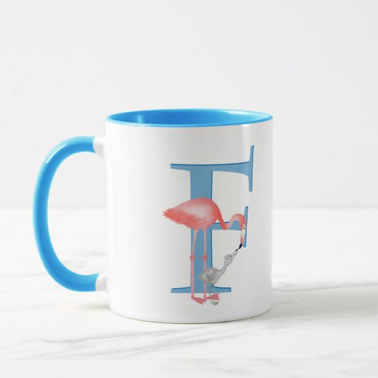 Tier ABC F ist zur Tasse von Flamingo bestimmt. (Links)