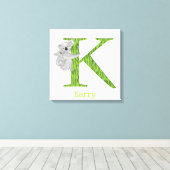 Tier ABC K ist für den Ausdruck "Koala canvas" gee Leinwanddruck (Insitu (Holzboden))