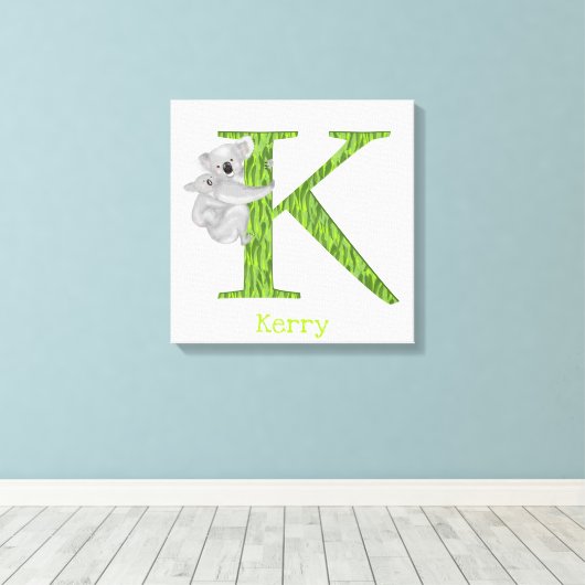 Tier ABC K ist für den Ausdruck "Koala canvas" gee Leinwanddruck (Insitu (Holzboden))