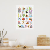 Tier-ABC-Kinderzimmer und Kinderzimmer-Poster (bla Poster (Küche)