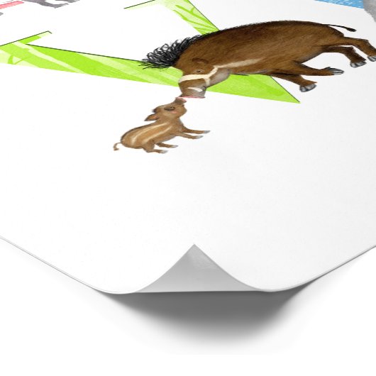 Tier-ABC-Kinderzimmer und Kinderzimmerplakat Poster (Ecke)