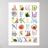 Tier-ABC-Kinderzimmer und Kinderzimmerplakat Poster (Vorne)