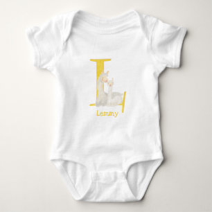 Tier ABC L ist ein Baby-Bodysuit für Lama Baby Strampler