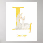 Tier ABC L ist für Lamabilddruck geeignet Poster (Vorne)