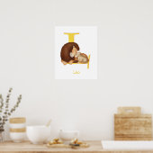 Tier ABC L ist für Löwendruck geeignet Poster (Küche)