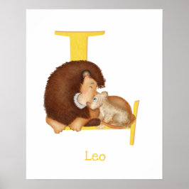 Tier ABC L ist für Löwendruck geeignet Poster