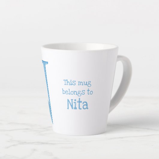 Tier ABC N ist für narkale latte Tasse (Rechte Ecke)