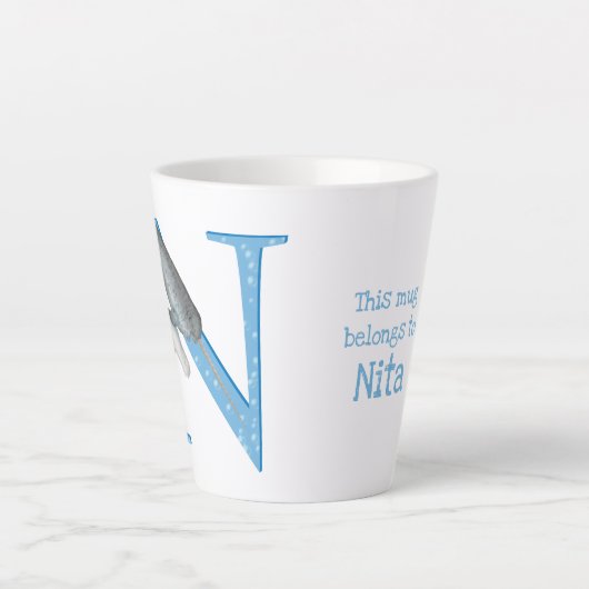 Tier ABC N ist für narkale latte Tasse (Vorderseite)