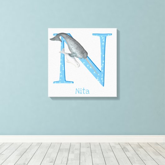 Tier ABC N ist für narkalen Leinwand-Druck Leinwanddruck (Insitu (Holzboden))