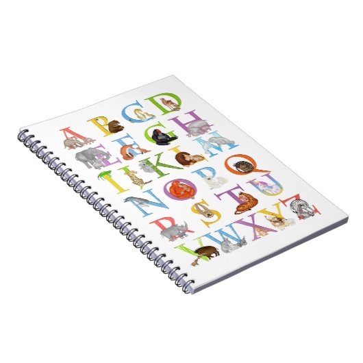 Tier-ABC-Notebook (blaue Version) Notizblock (Rechte Seite)