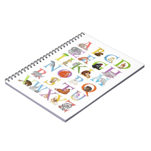 Tier-ABC-Notebook (blaue Version) Notizblock (Linke Seite)