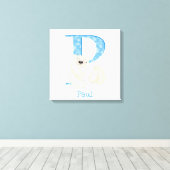 Tier ABC P ist für den Ausdruck "Eisbärencanvas" b Leinwanddruck (Insitu (Holzboden))