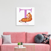 Tier ABC T ist für Tigerbeuteldruck Leinwanddruck (Insitu (Wohnzimmer))